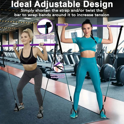 Kit Barre Pilates Portable - Entraînement Polyvalent à Domicile et en Extérieur