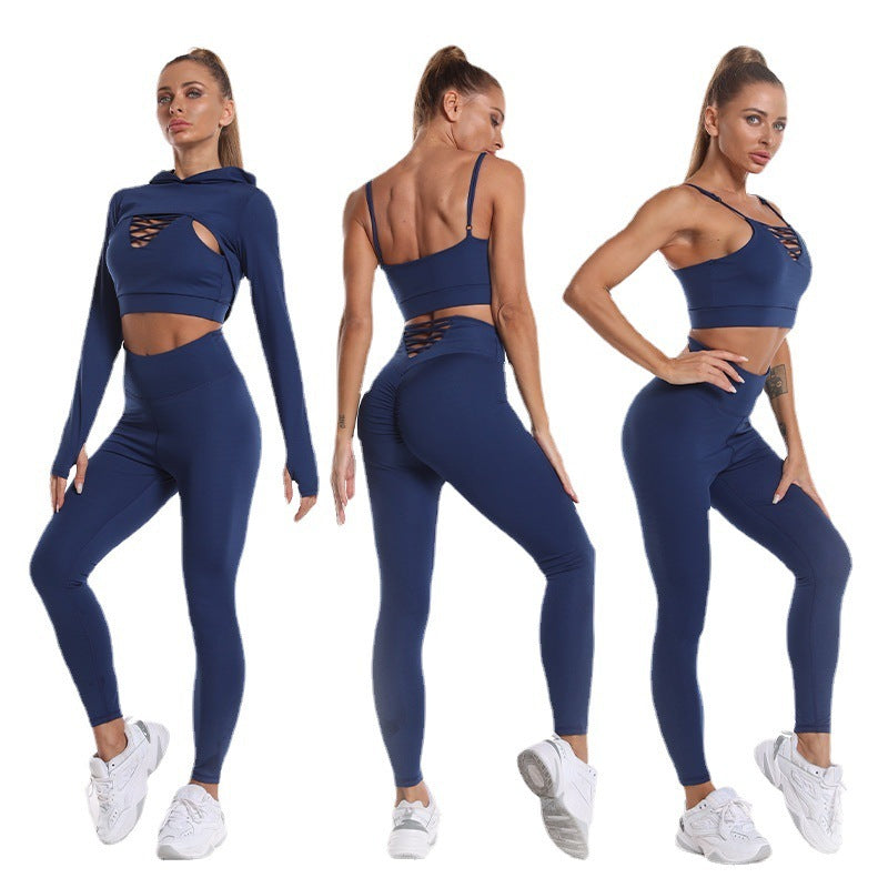 Ensemble de Sport Femme - Legging Taille Haute et Crop Top avec Soutien-Gorge Intégré | Confort et Style