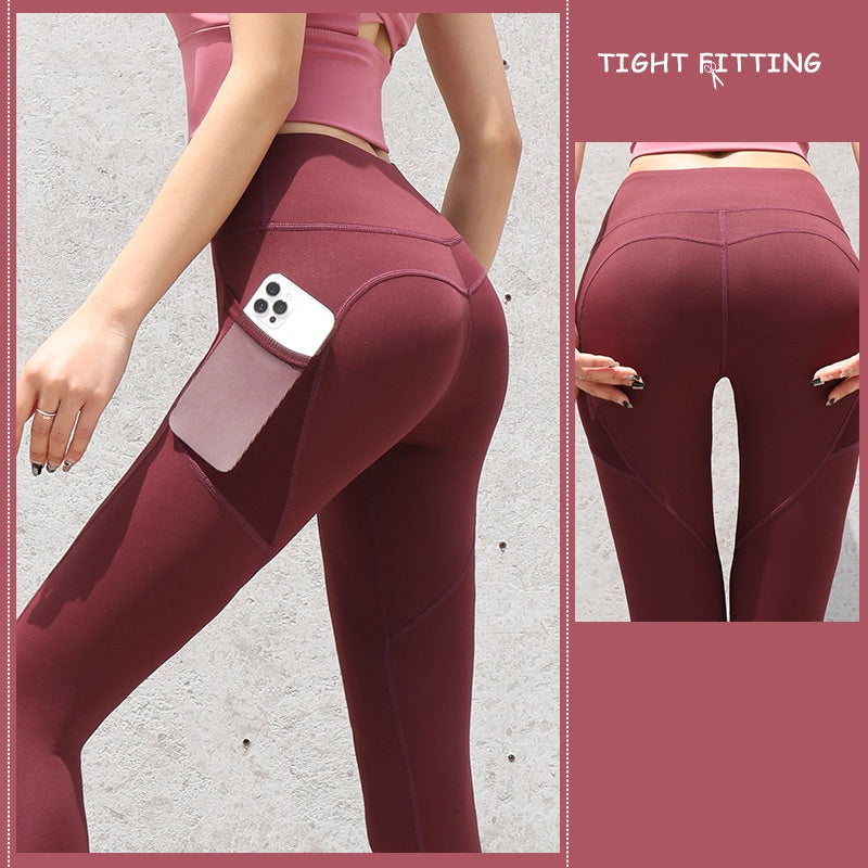 Legging Push-Up Femme avec Poche - Legging Taille Haute pour Fitness et Yoga