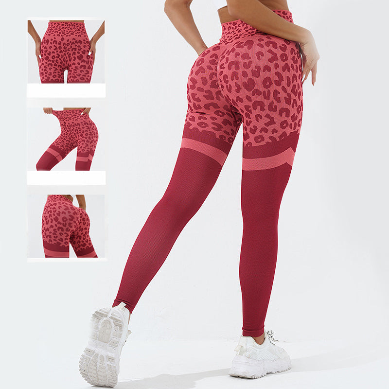 Legging Push-Up Léopard Taille Haute - Legging de Fitness et Yoga pour Femme